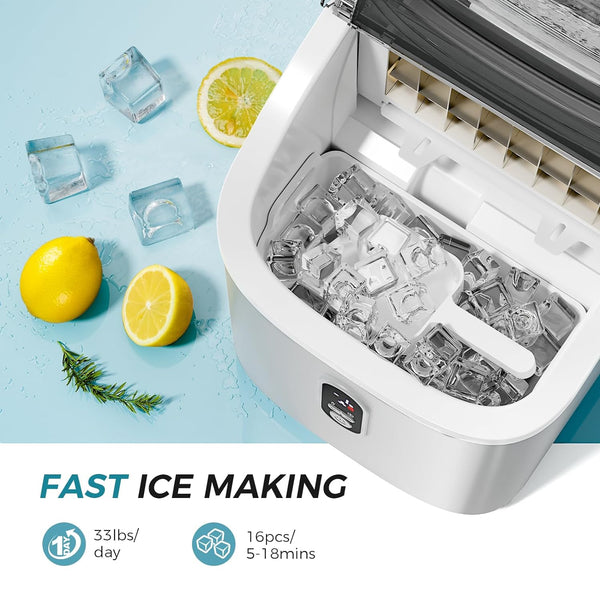Kismile Ice Maker Countertop, Portable Ice Cube Maker Machine Z5813AF Kismile