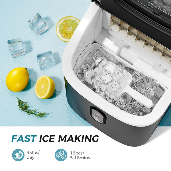 Kismile Ice Maker Countertop, Portable Ice Cube Maker Machine Z5813AF Kismile