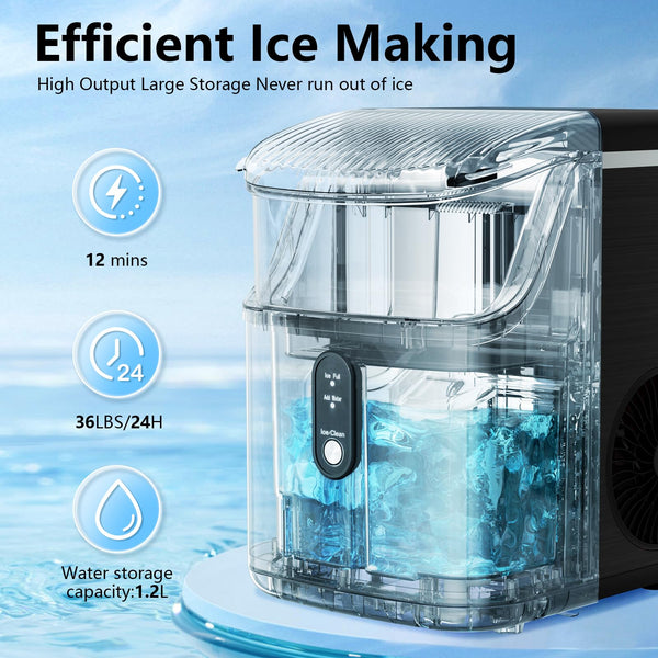 Kismile Nugget Countertop Ice Maker Z5815NB Kismile