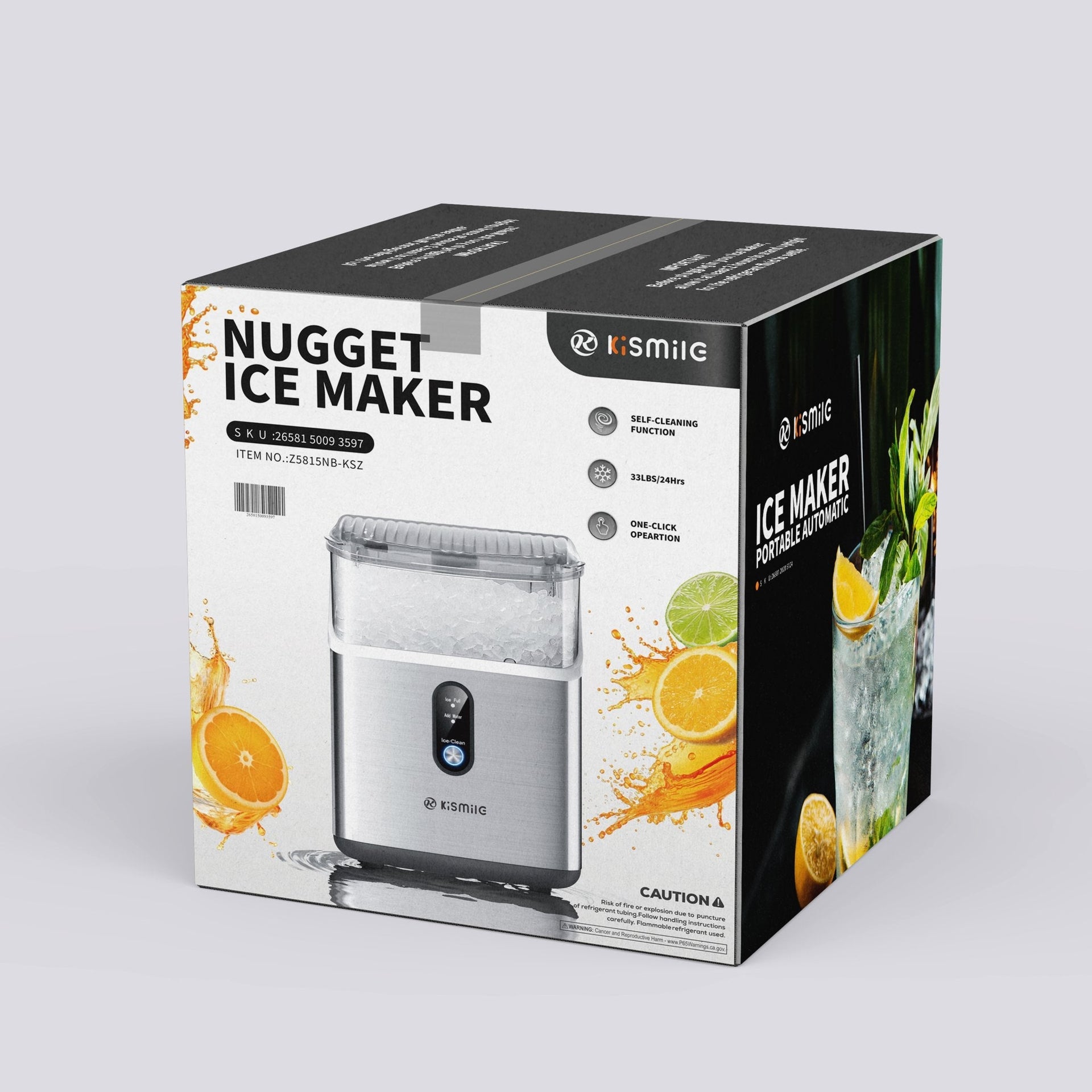 Kismile Nugget Countertop Ice Maker Z5815NB Kismile