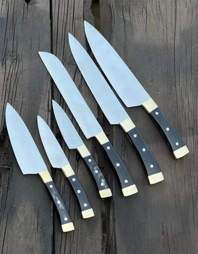 Professional Chef knife Set with Leather Case-0203