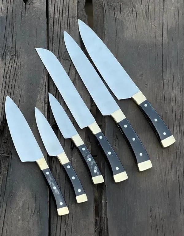 Professional Chef knife Set with Leather Case-0203