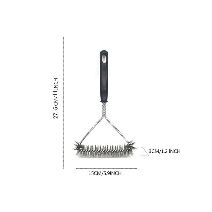Kitchen Accessories BBQ Grill Brush and Scraper Barbecue Kit Cleaning Brush Stainless Steel Tools Wire Bristles Triangle BBQ Grill Cleaning Brush for Weber Gas Charcoal Porcelain Cast Iron & All Grilling Grates Accessories