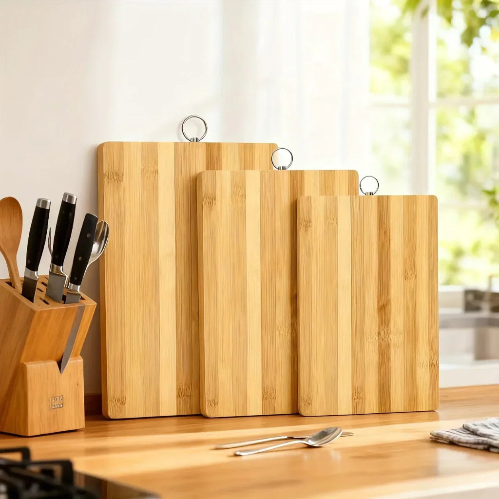 Bamboo Cutting Board Set Double-Sided Thickened Chopping Boards
