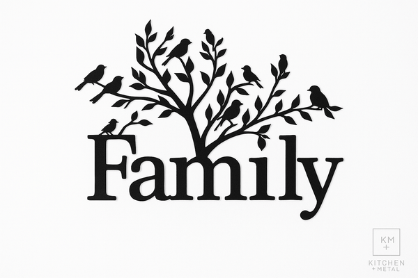 Family Tree - Metal Wall Art | Home Decor | Kitchen + Metal