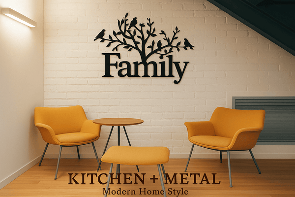 Family Tree - Metal Wall Art | Home Decor | Kitchen + Metal