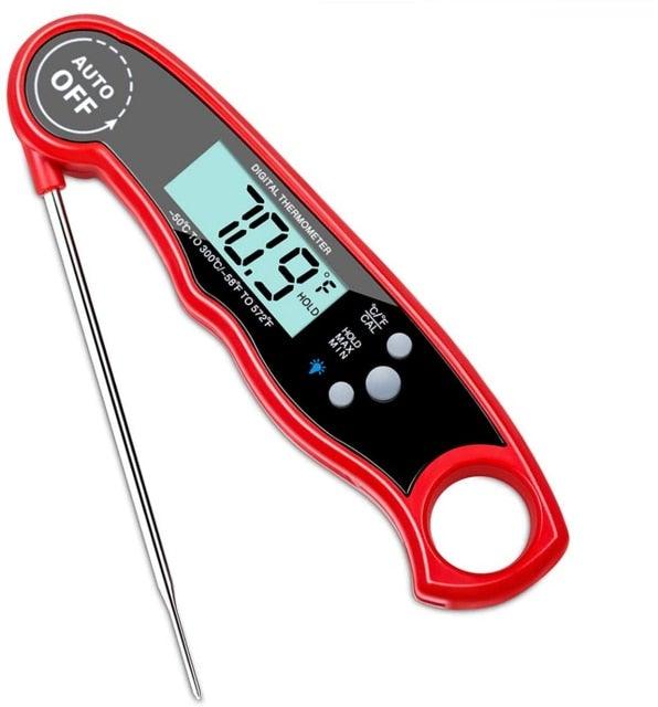 Kitchen Thermometer Waterproof Kitchen Food Cooking Thermometer with Backlight LCD Best Super Fast Electric Meat Thermometer Probe for BBQ Grilling Smoker Baking Meat Water Milk Cooking Probe BBQ Electronic Oven Waterproof Kitchen Tools
