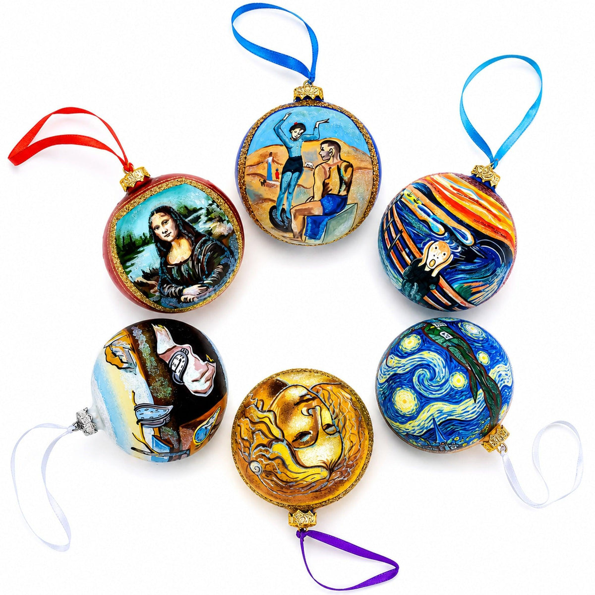 1889 'Irises' by Vincent Van Gogh Glass Ball Christmas Ornament 4 Inches