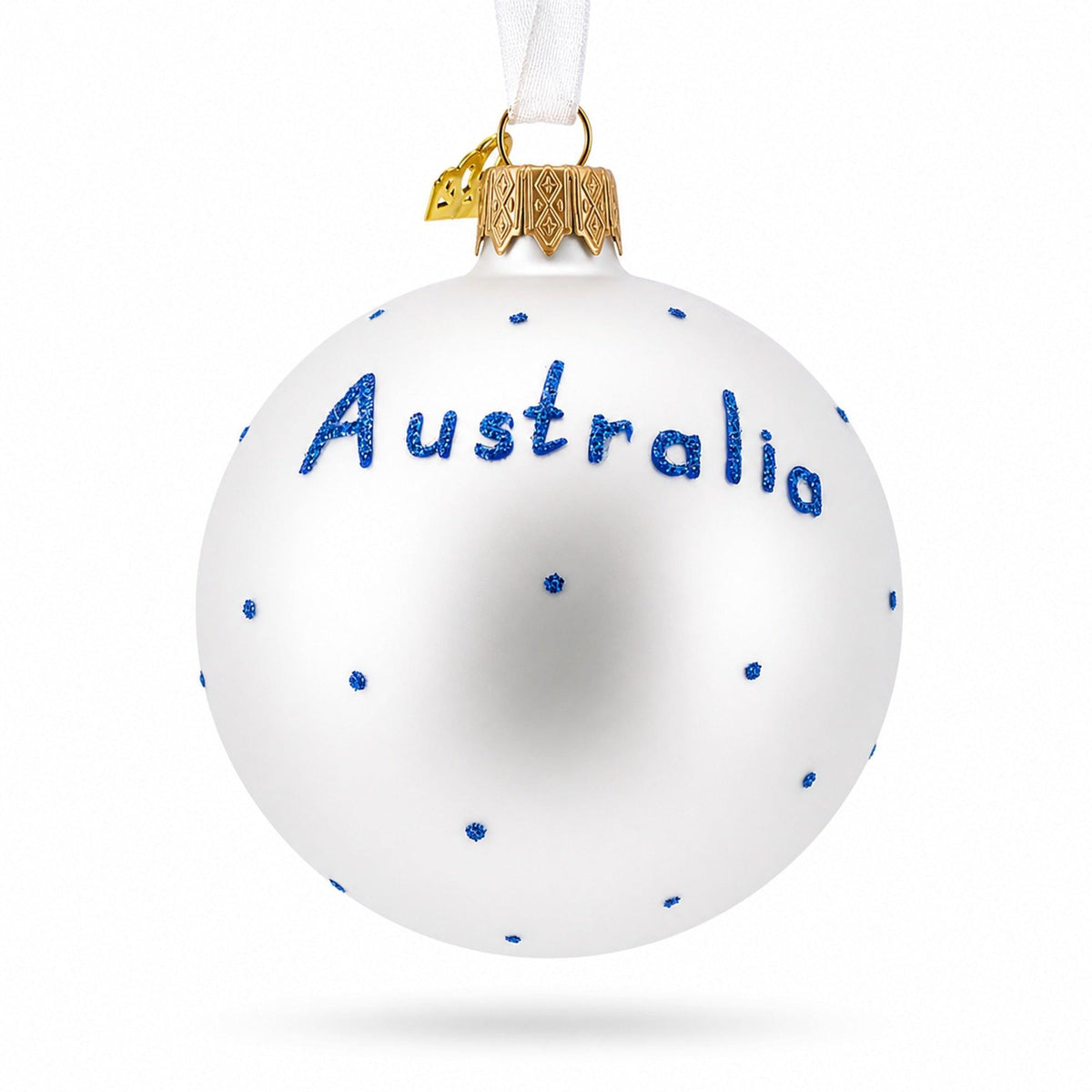 Flag of Australia Glass Ball Christmas Ornament 3.25 Inches