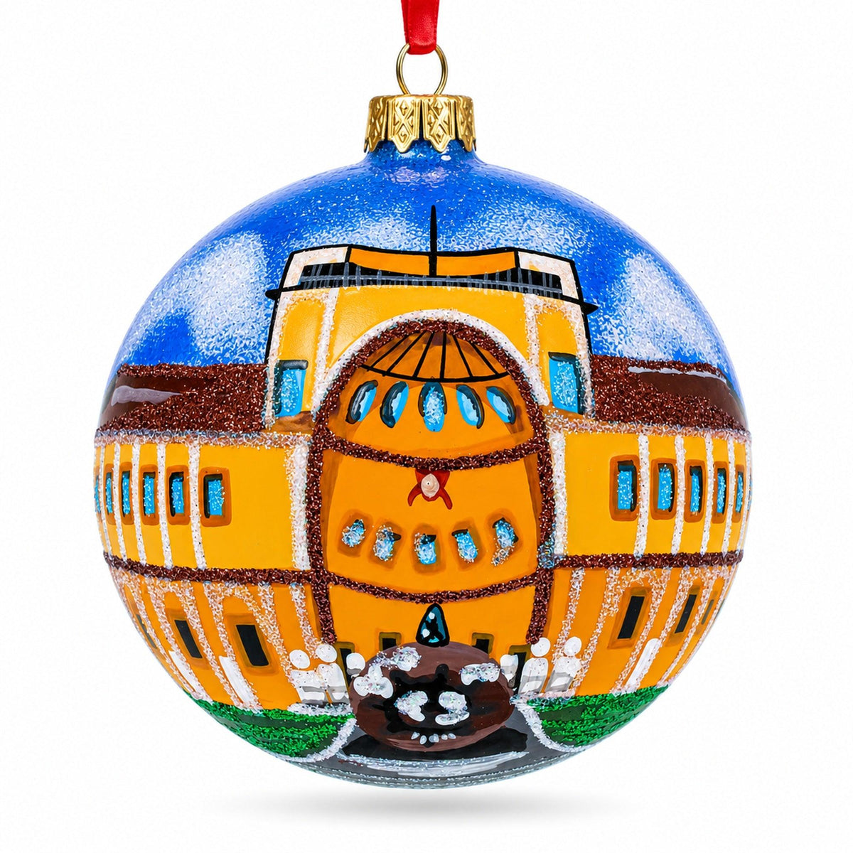 Vatican Museum, Rome Glass Ball Christmas Ornament 4 Inches