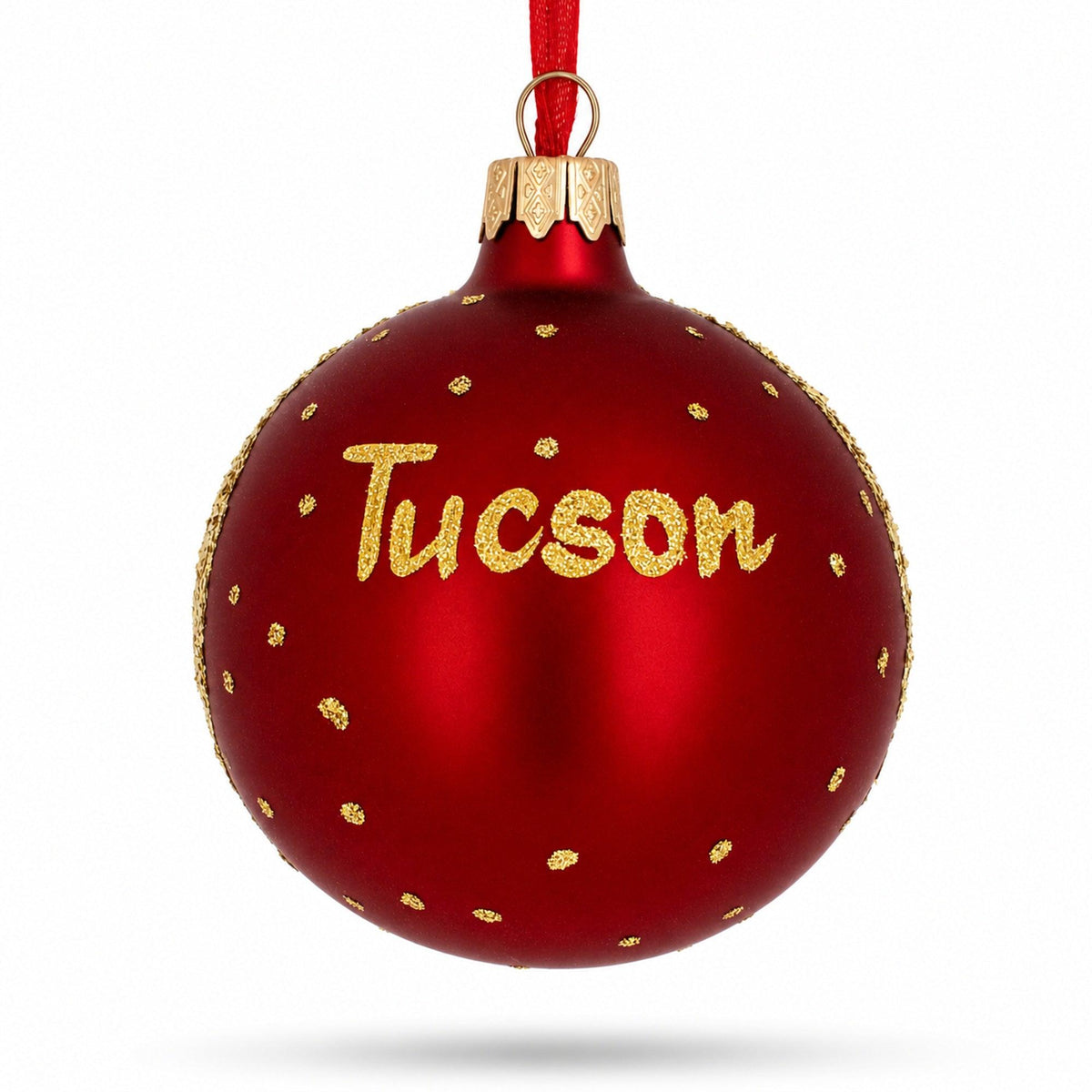 Tucson, Arizona, USA Glass Ball Christmas Ornament 3.25 Inches