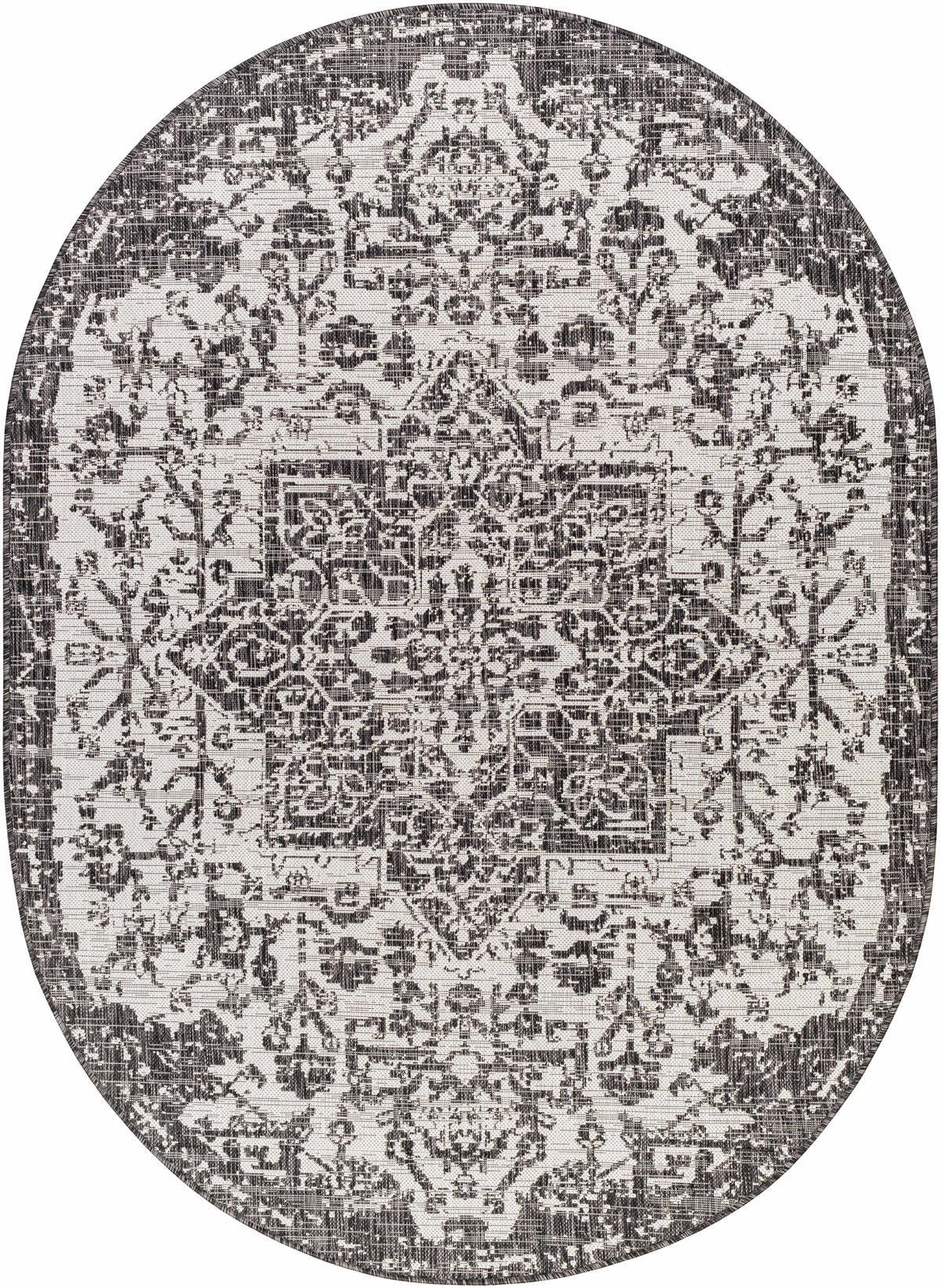 Charcoal Kilmacolm Indoor & Outdoor Area Rug - Clearance