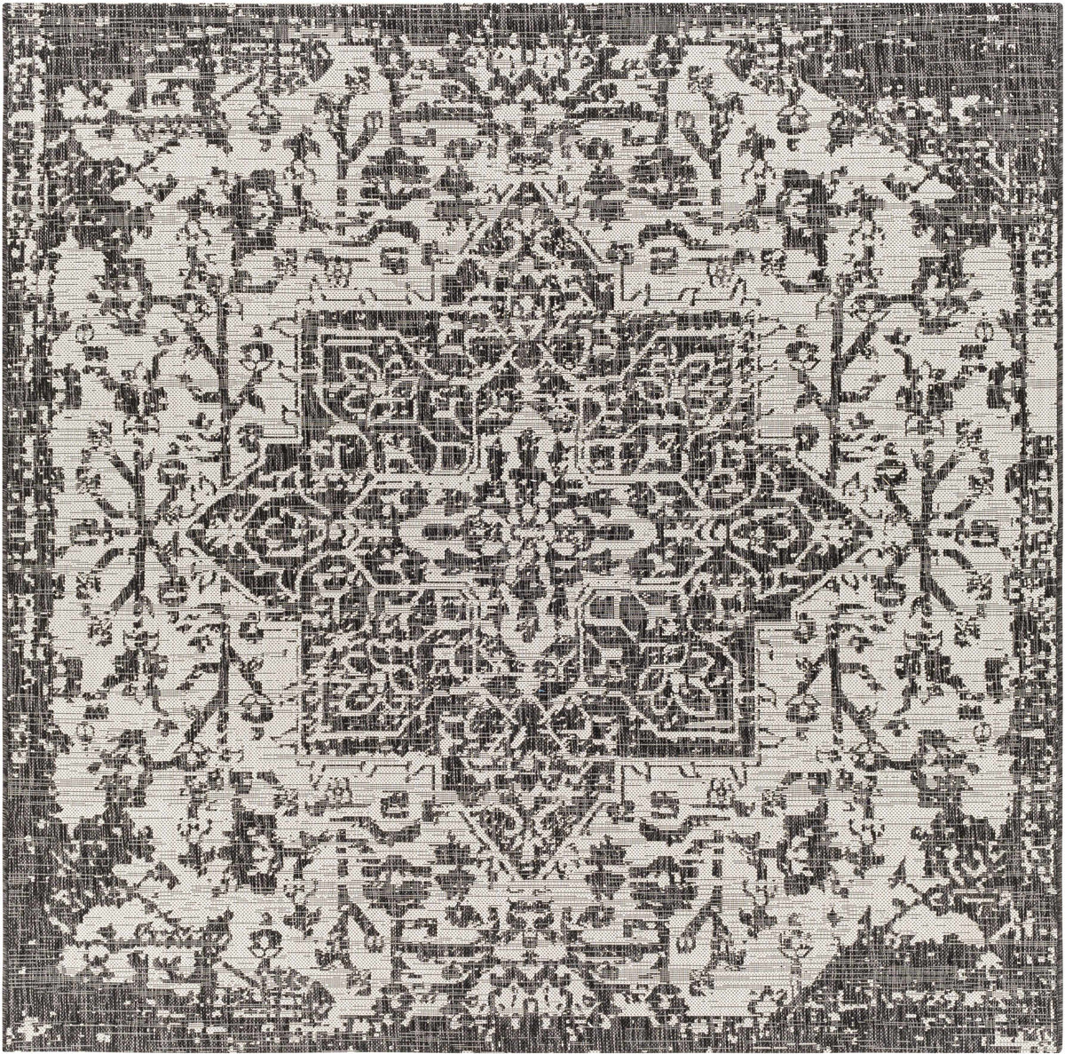 Charcoal Kilmacolm Indoor & Outdoor Area Rug - Clearance