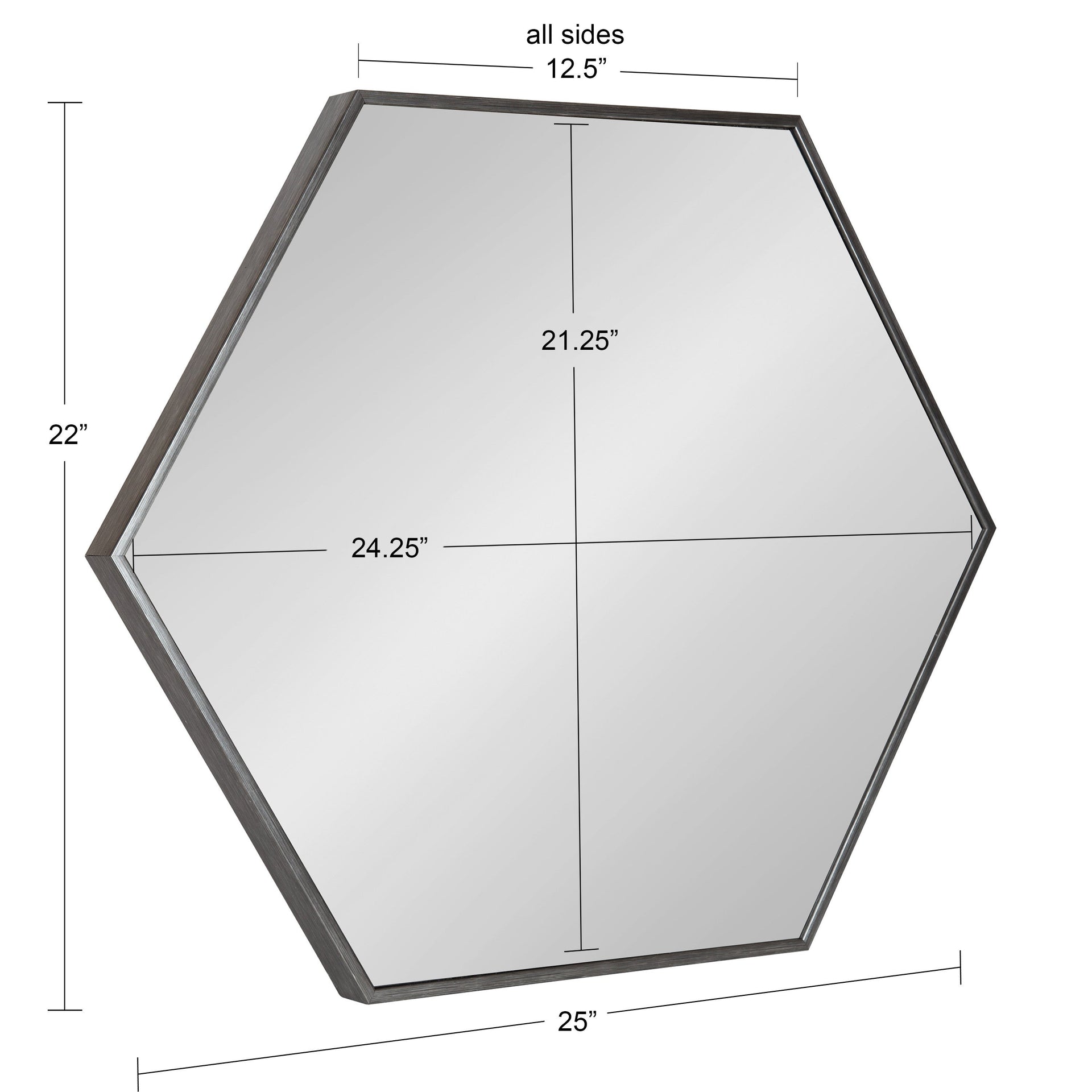 Rhodes Framed Hexagon Wall Mirror