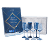 Blue Winter Wine Glasses | Set of 6 | Navy Blue Colors