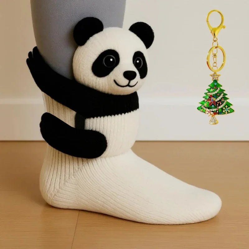 Knitted Plush Socks - Animal Pattern Unisex Cotton Socks