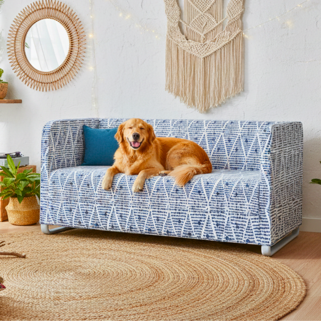 Boho Indigo Blue Slipcover – Compatible with IKEA Knopparp Sofa (3-Seater)