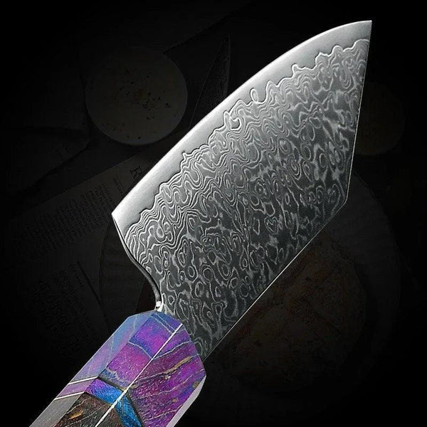 KODACHI VG10 Damascus Bunka Knife with Rosewood Burl Handle - Gifts for You 'n Me