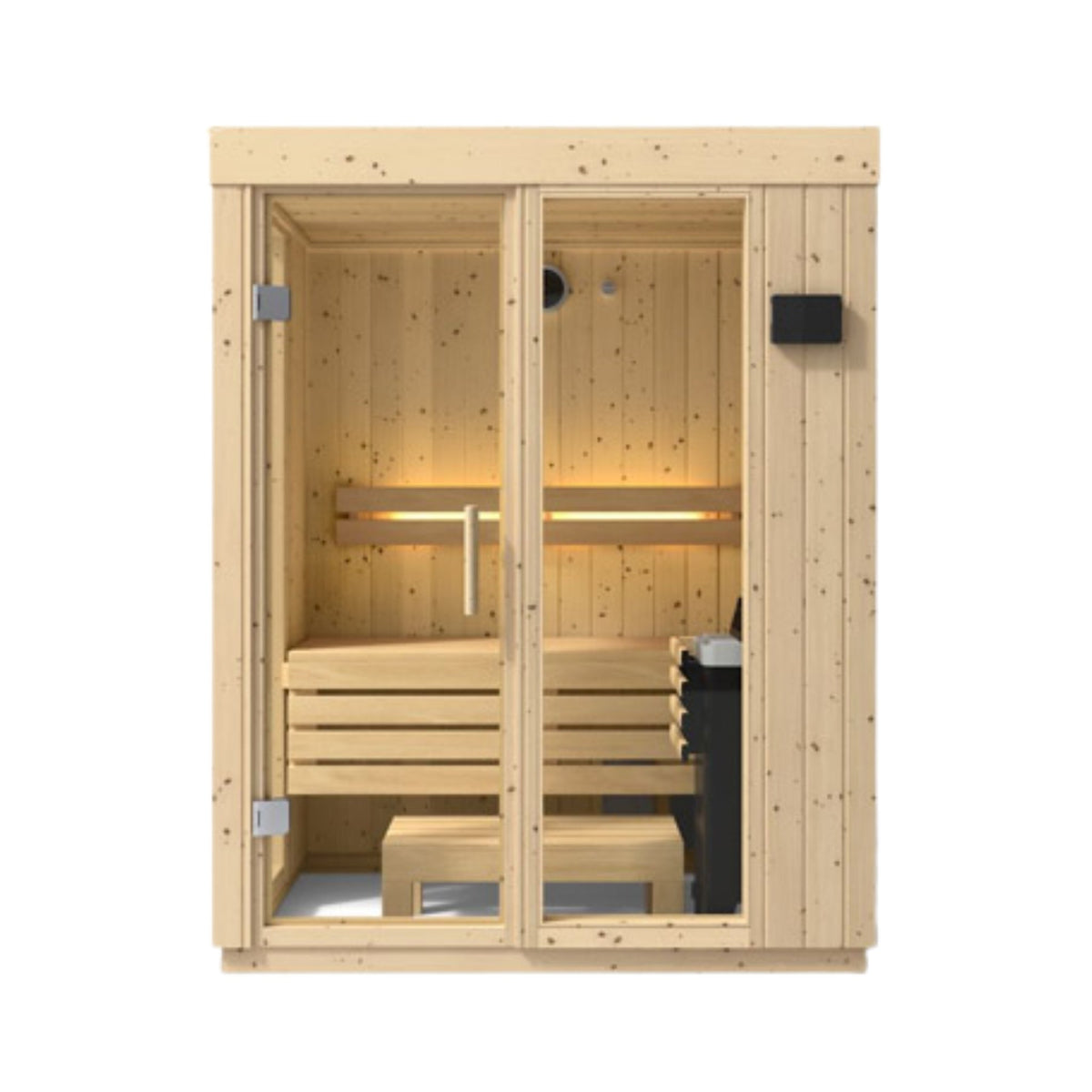 Kohler C1 Luxury Indoor Scandinavian Spruce Home Sauna Kit (SAK60418)