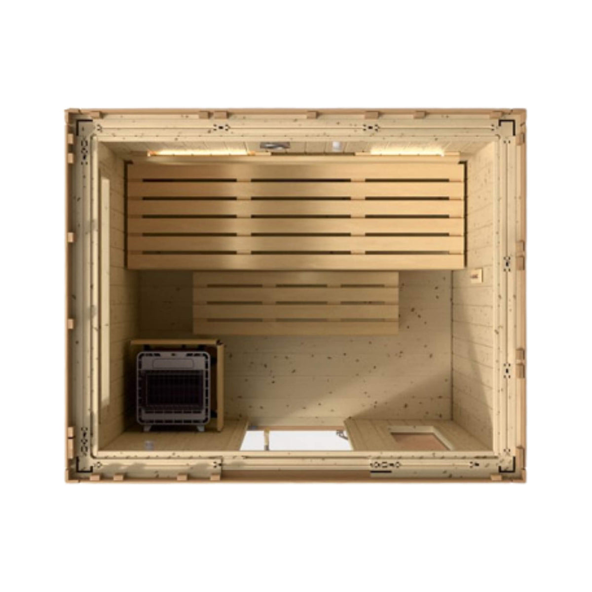 Kohler C2 Outdoor Douglas Fir Scandinavian Spruce Sauna Kit (SAK25973)