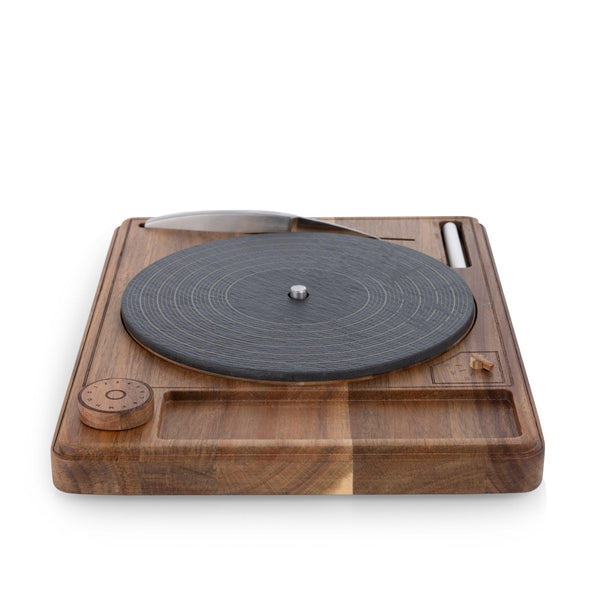 Turntable Acacia and Slate Cheese Board with Knife