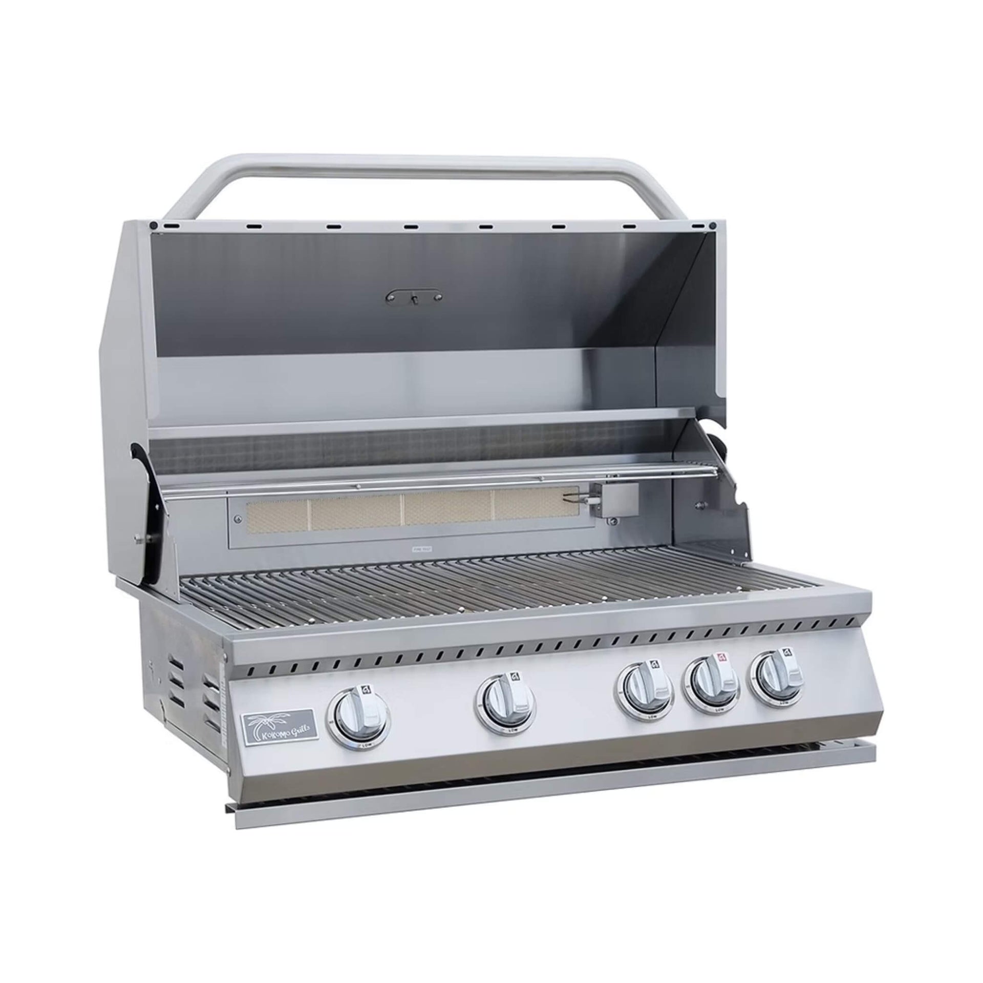 KoKoMo Grills 7FT Straight BBQ Island With Built-In BBQ And Refrigerator [Made-To-Order] (SAK46187)