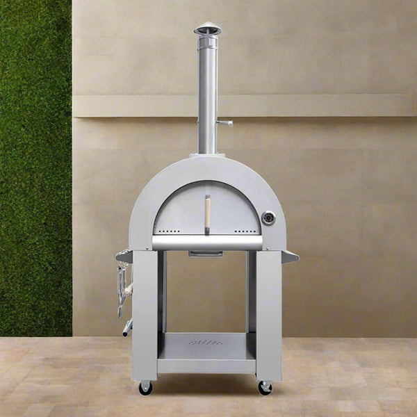 KoKoMo Grills Premium 32 Inch Stainless Steel Wood Fired Pizza Oven - KO-PIZZAOVEN (SAK92618)