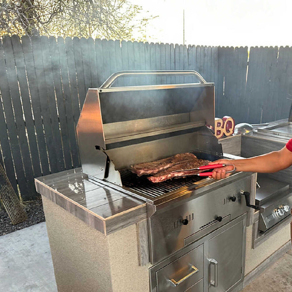 KoKoMo Grills Premium Built-In Charcoal Grill With 304 Stainless Steel And Adjustable Heat Tray, 32