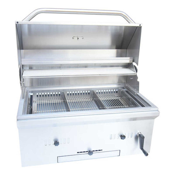 KoKoMo Grills Premium Built-In Charcoal Grill With 304 Stainless Steel And Adjustable Heat Tray, 32
