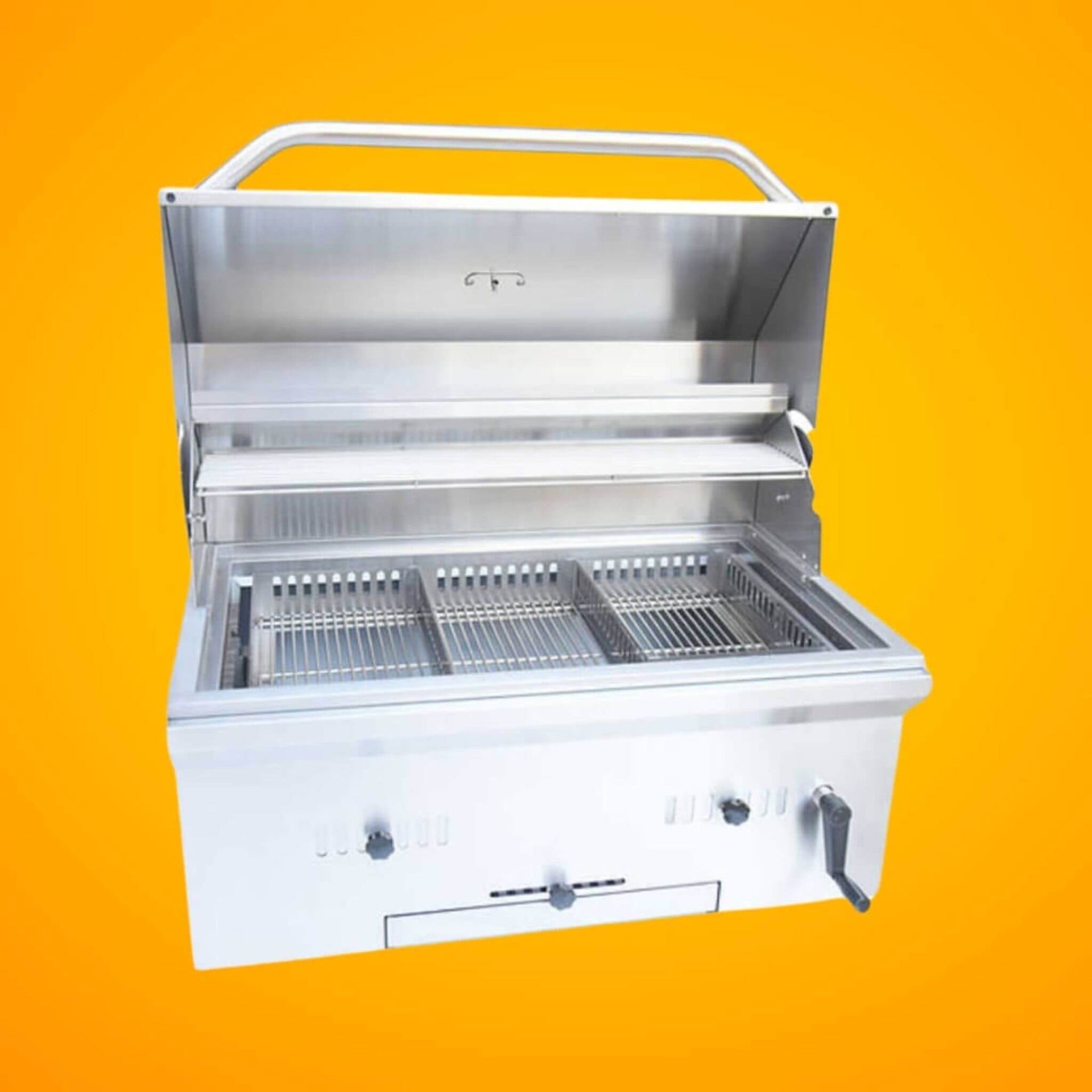 KoKoMo Grills 32-Inch Premium Built-In Charcoal Grill With 304 Stainless Steel And Adjustable Heat Tray [KO-CHAR32] (SAK32504)