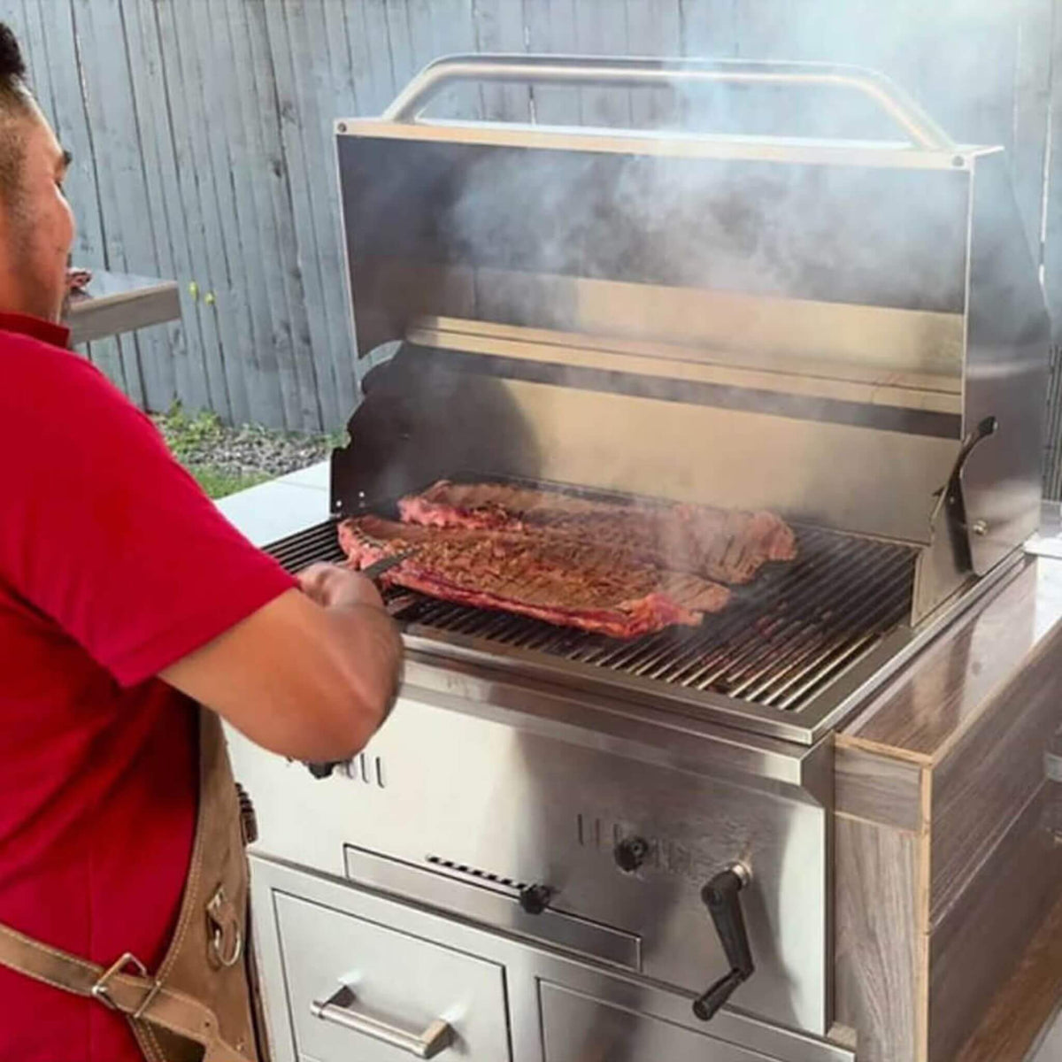KoKoMo Grills 32-Inch Premium Built-In Charcoal Grill With 304 Stainless Steel And Adjustable Heat Tray [KO-CHAR32] (SAK32504)