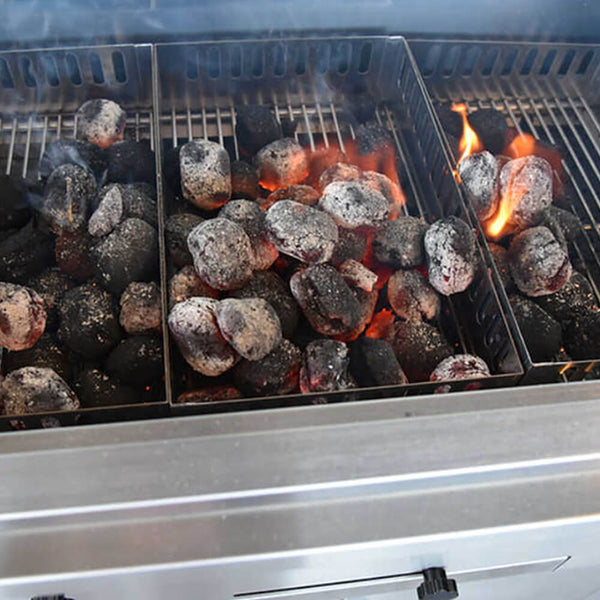 KoKoMo Grills Premium Built-In Charcoal Grill With 304 Stainless Steel And Adjustable Heat Tray, 32