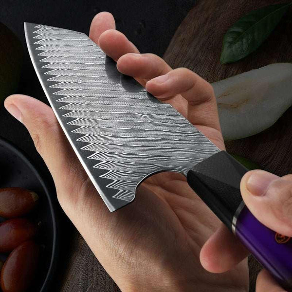 Kotetsu VG10 Chef Knife Damascus Kiritsuke Knife with Exotic Rosewood Handle - Gifts for You 'n Me