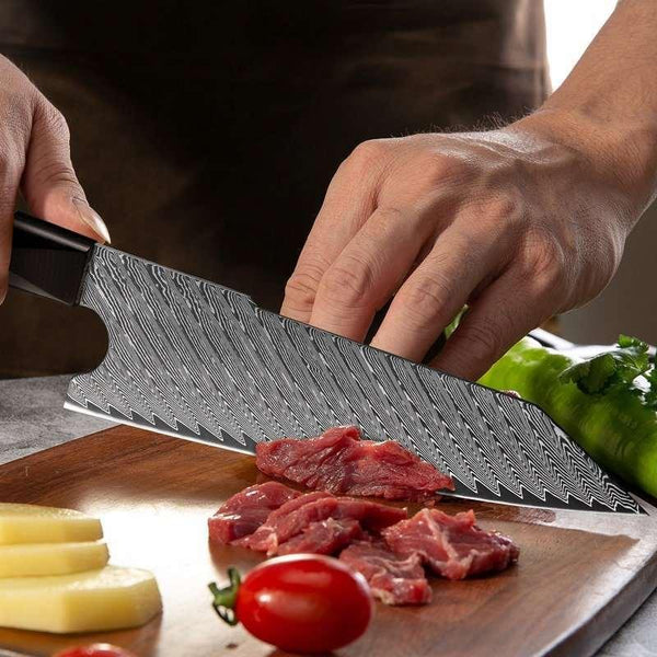 Kotetsu VG10 Chef Knife Damascus Kiritsuke Knife with Exotic Rosewood Handle - Gifts for You 'n Me