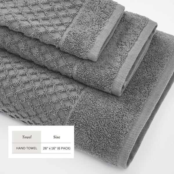 Cotton Diamond Waffle Weave Bath Towel Set - Grayson Collection