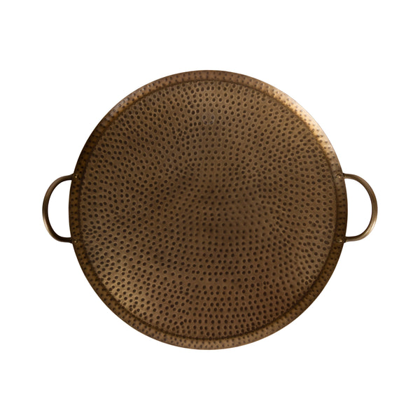 Sanzo Hammered Round Metal Tray