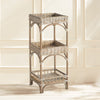 Kubu Rattan Etagere Shelf with Woven Tray Tiers