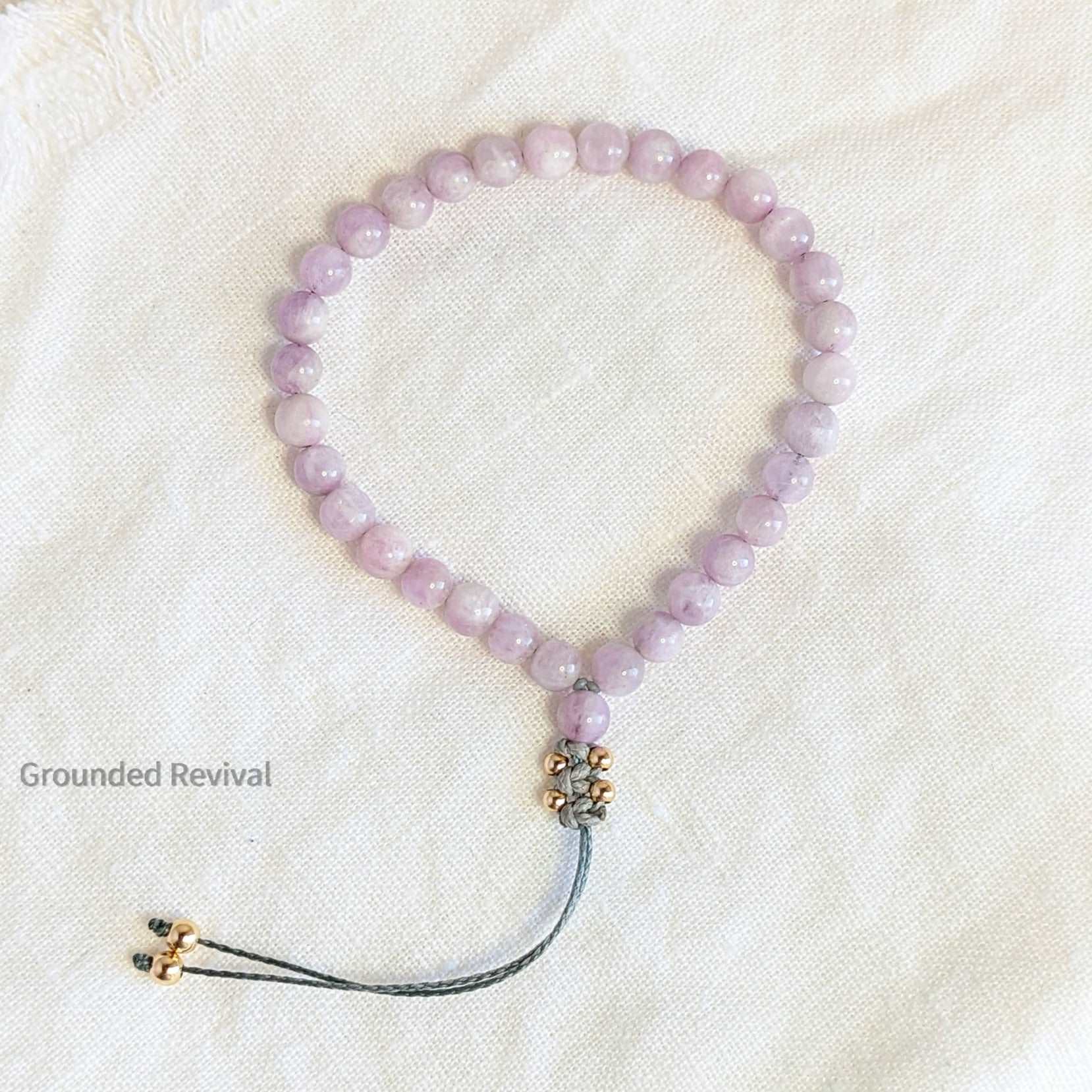 Kunzite Tasbih Bracelet | Women's Dhikr Beads - 33 Beads, 6mm