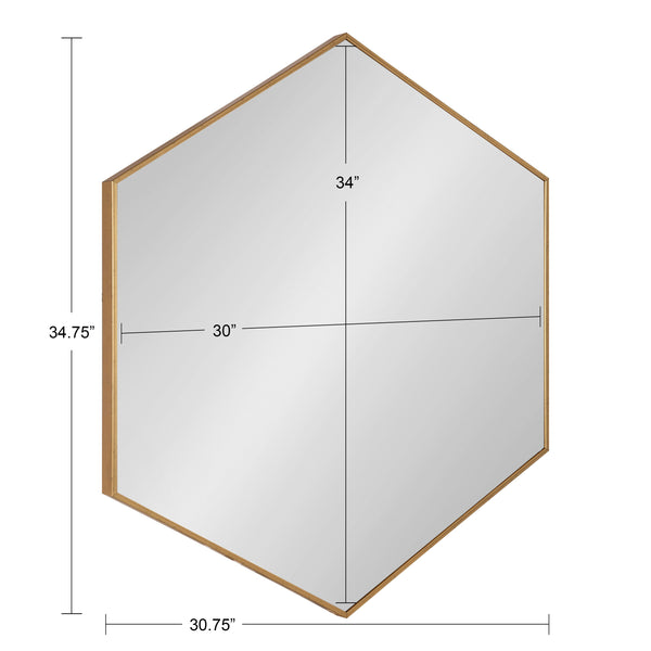 Rhodes Framed Hexagon Wall Mirror