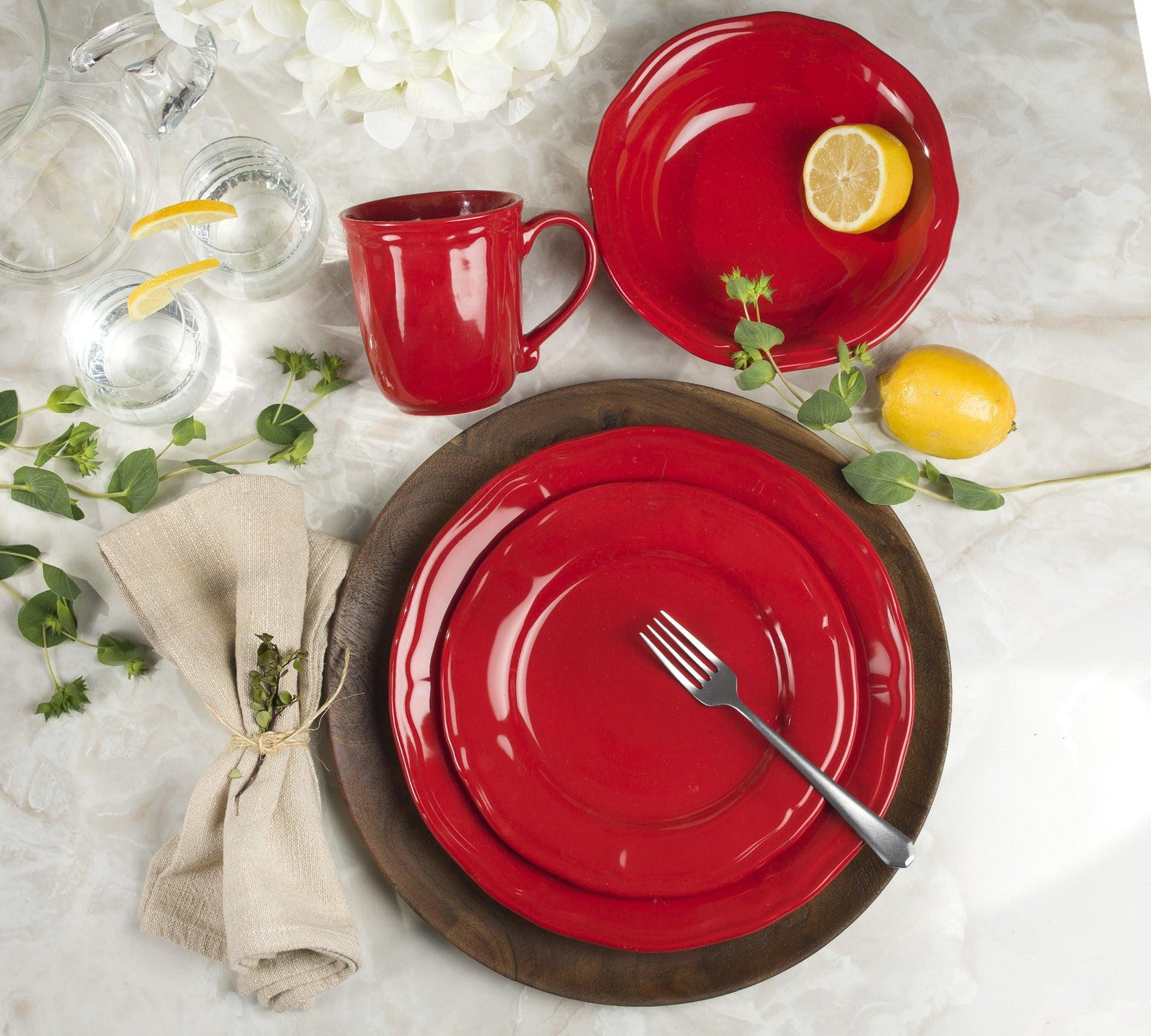 Siena 16 Piece Stoneware Dinnerware Set , Service For 4