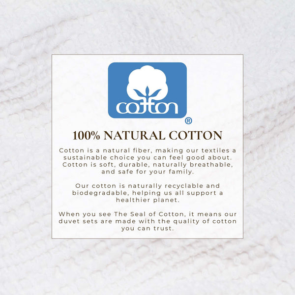 100% Cotton Honeycomb Waffle Duvet Set - Mattea Collection