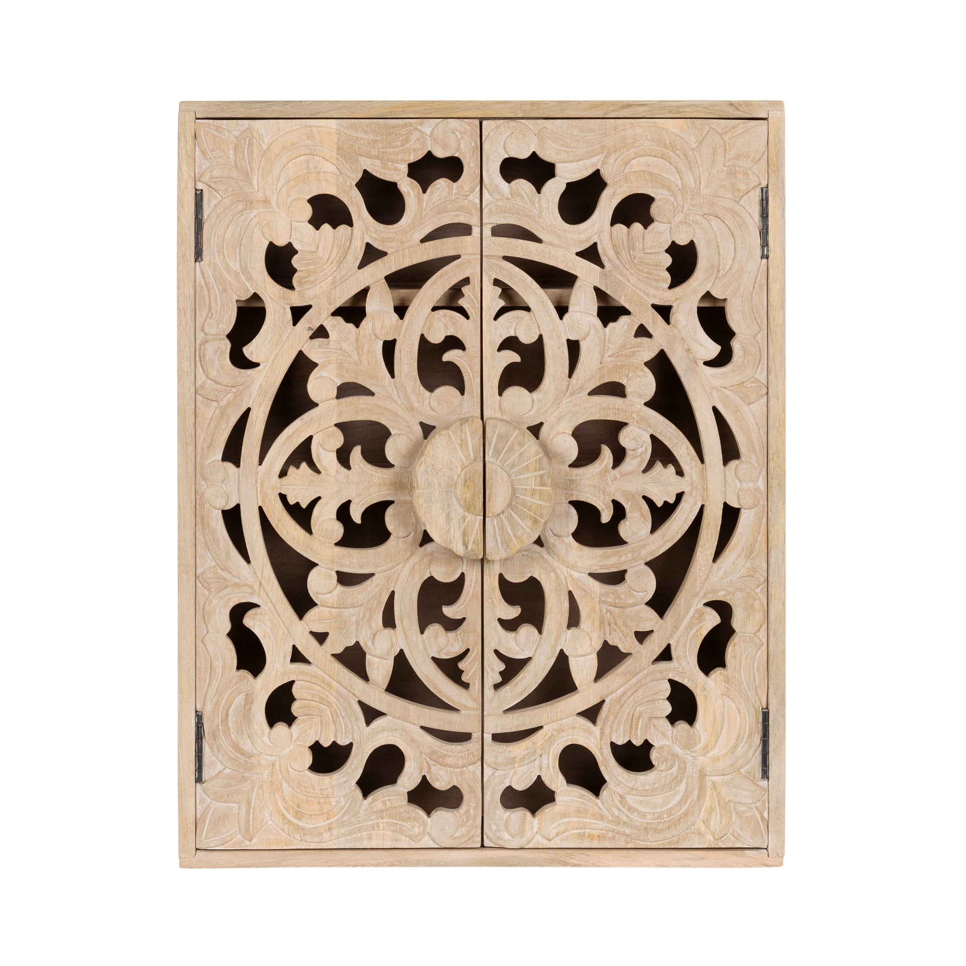 Saanvi Carved Wood Wall Cabinet