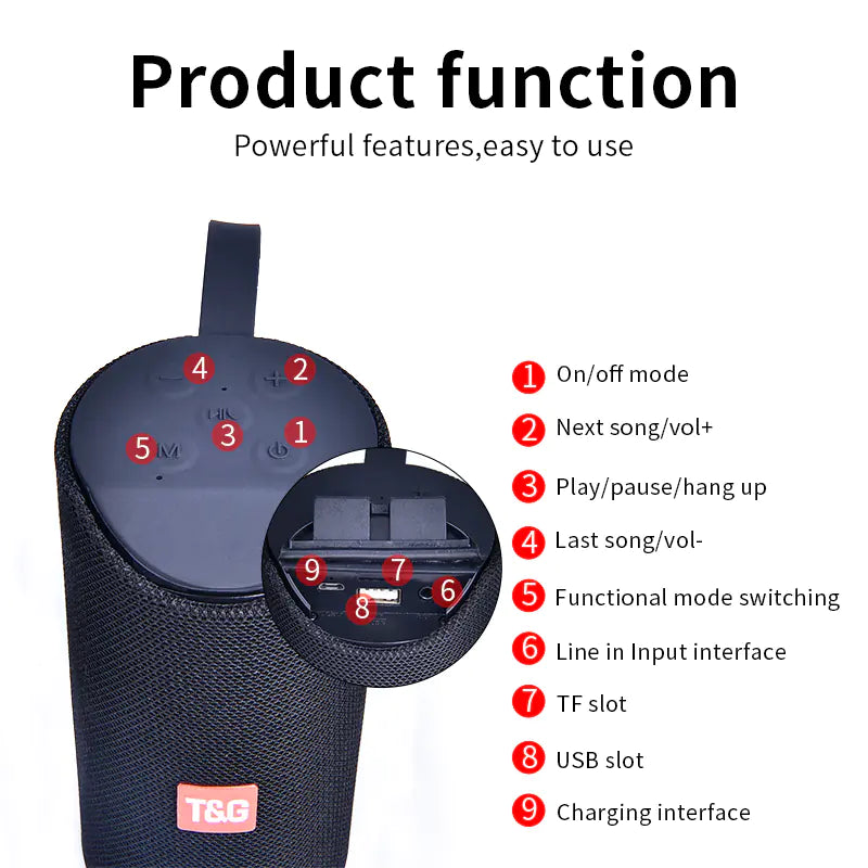 TG113 Fabric Bluetooth Speaker