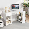 48 Inches L Shaped Corner Executive Computer Desk with Drawer-White