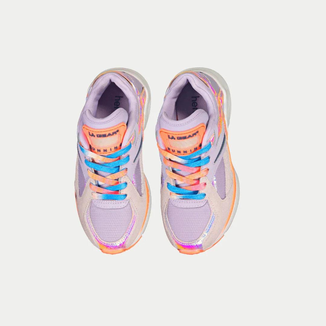 LA Gear Kids Catapult Light-Up Lowtop | Purple x Orange