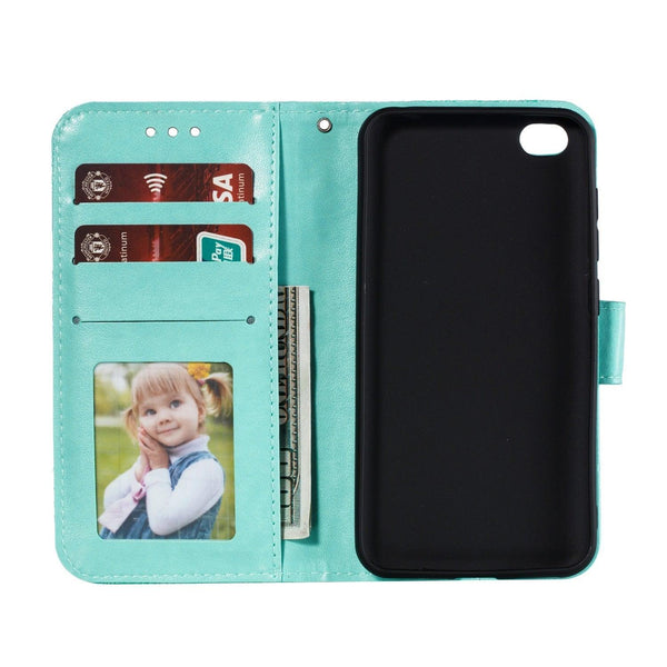 Lace Flower Leather Wallet Case For Xiaomi Redmi Note 11 10 Pro 7 6 8 8t Redmi 10c 10a A1 9t 7a 8a 9c 9a Case Mi A3 A2 Lite 9 Phone Case Premium Pu Leather Flip Cover With Card Holder Feature Protective Cover