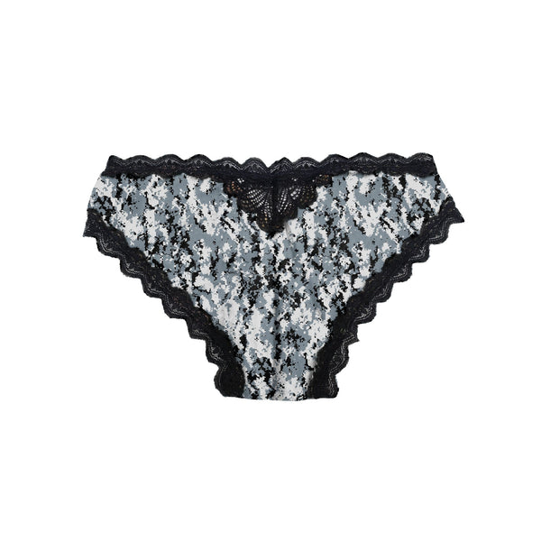 Women's Camo Lace Panty - Envision Black Hunting Underwear - Wilderness Dreams