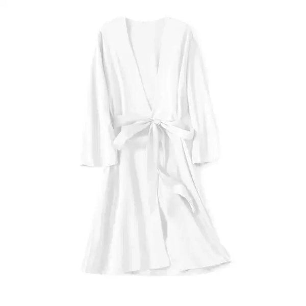 Ladies Fashion Red Soft Short Sleepwear For Women Trendy Women's Comfortable V Neck Bathrobe  Bridesmaid Bride Party Robes