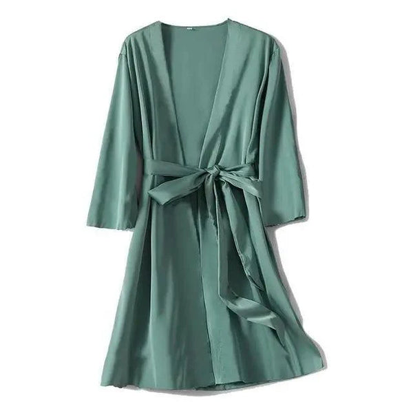 Ladies Fashion Red Soft Short Sleepwear For Women Trendy Women's Comfortable V Neck Bathrobe  Bridesmaid Bride Party Robes