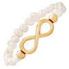 Ladies Freshwater Pearls and Infinity Charm Bracelet
